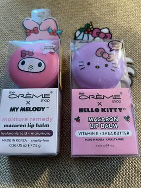 HELLO KITTY and MY MELODY Lip Balms by The Creme x Shop-SET OF 2